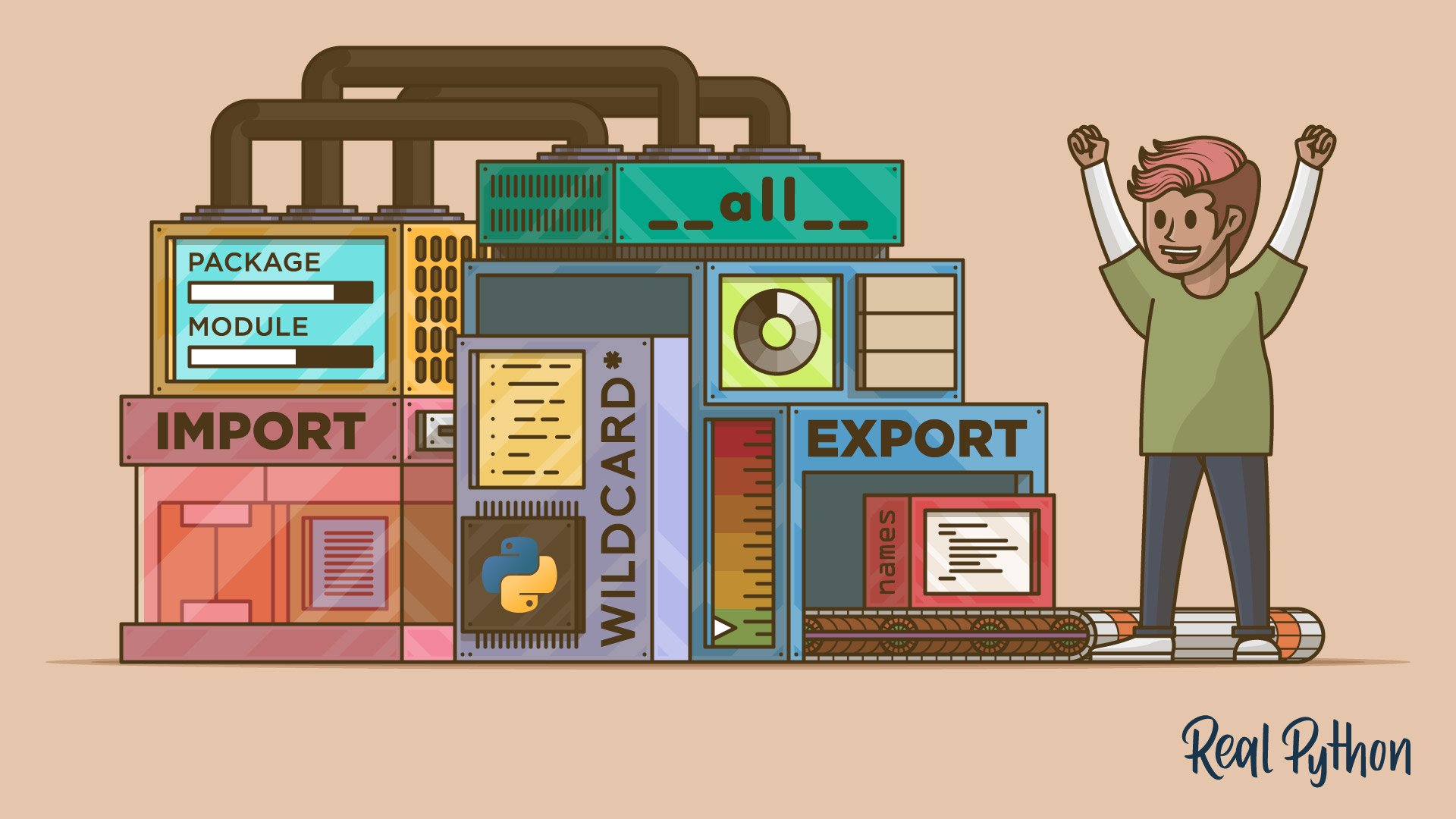 Title image for Python's __all__: Packages, Modules, and Wildcard Imports (Python's __all__: Packages, Modules, and Wildcard Imports)