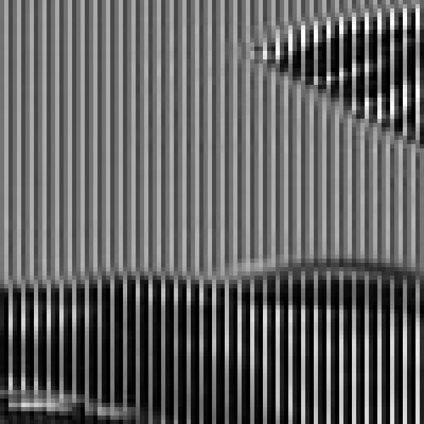 Cropped result of NumPy reshape of a 3D color image using order="C"