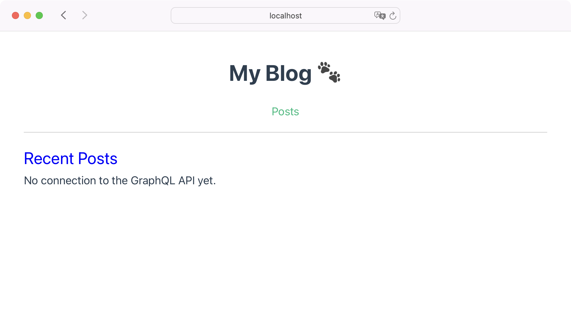 Blog with no content