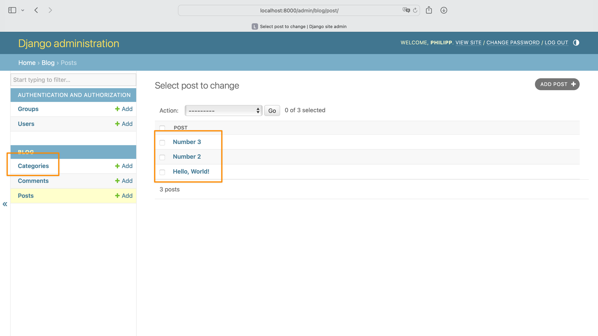 Django Admin site with the correct representation of models