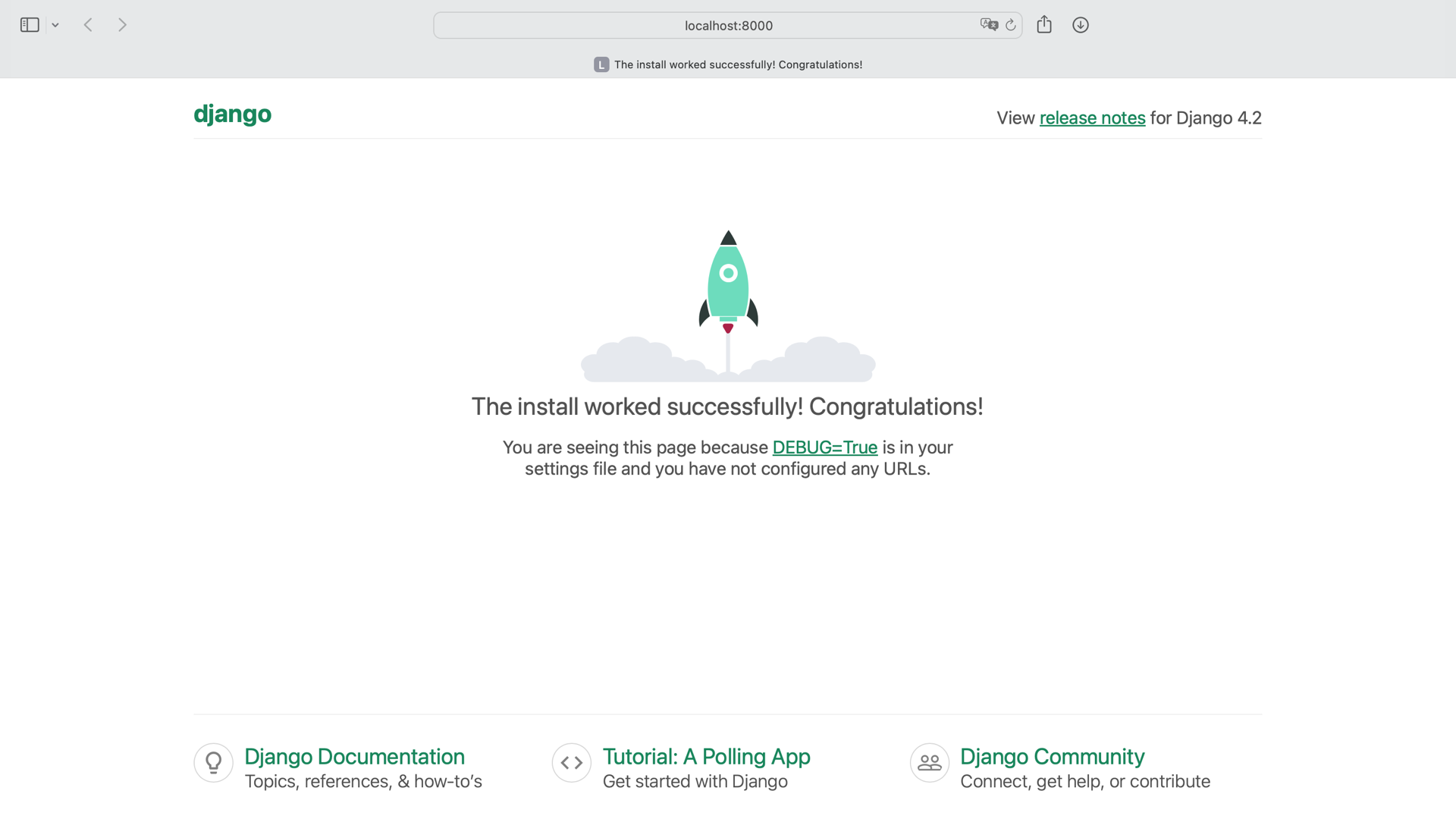 Django Start Page