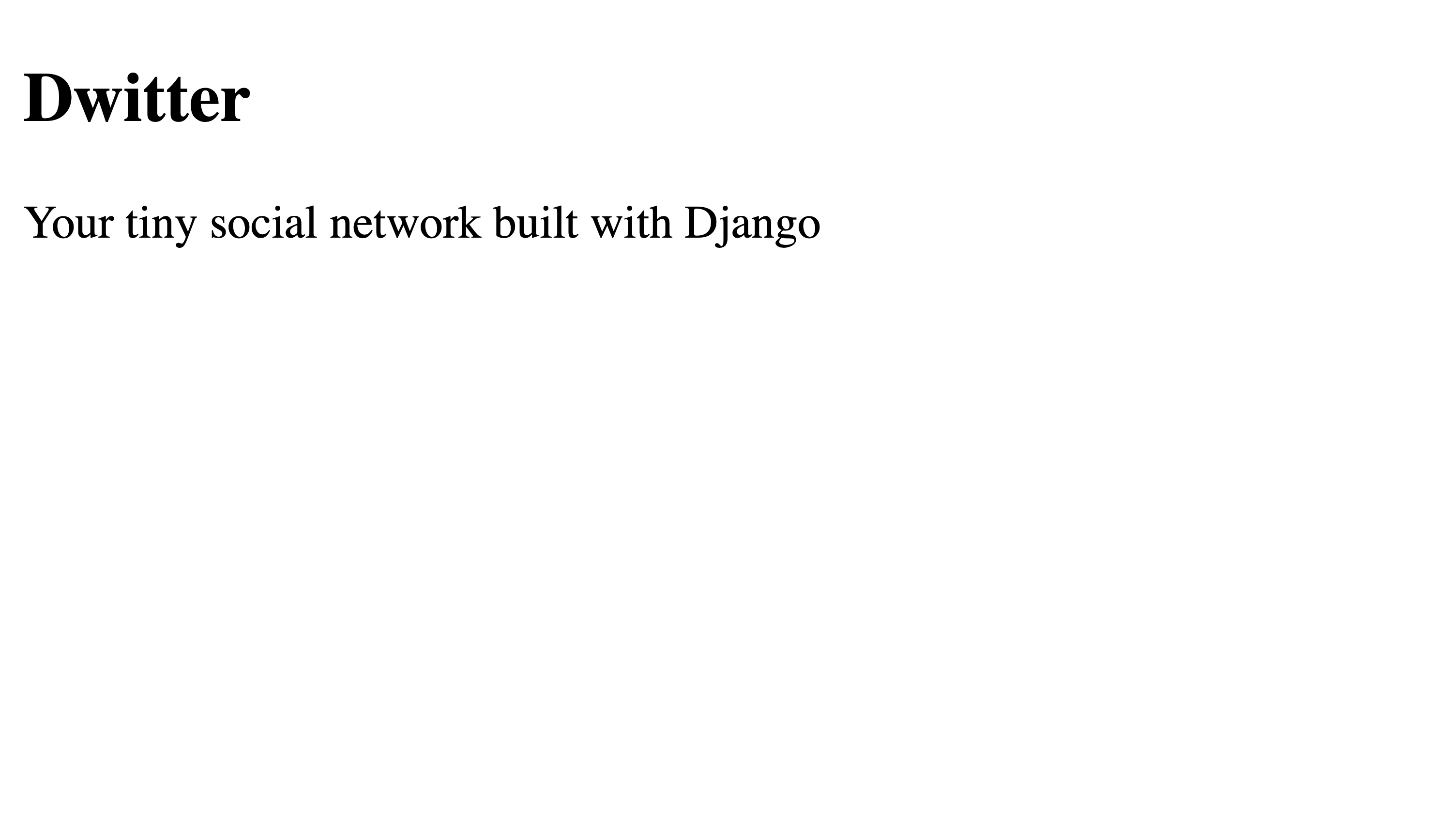 Main page displaying the content of base.html