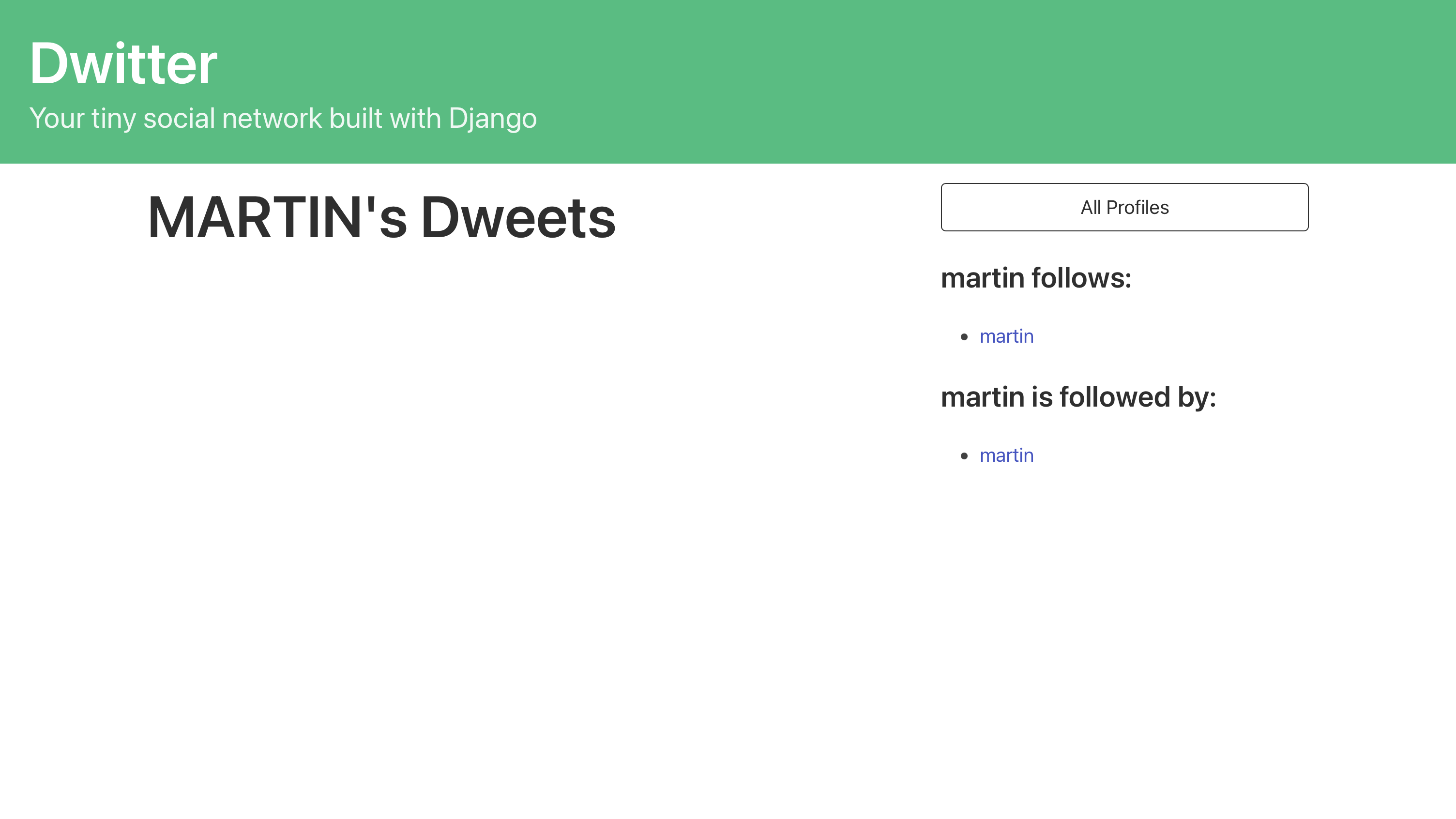 Django Social single profile page, styled with Bulma CSS