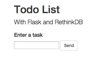 Flask todo list app screenshot